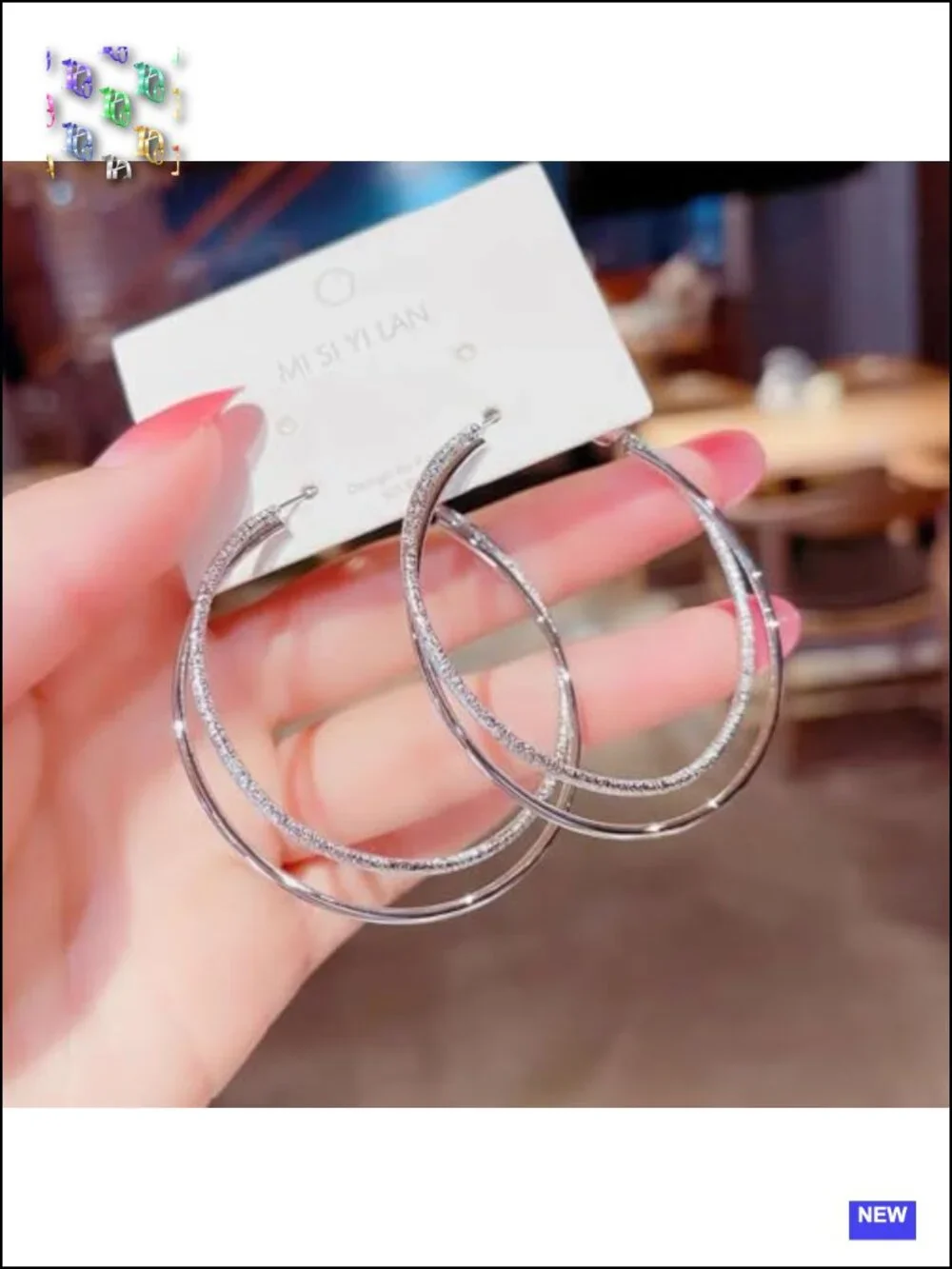 N/A rhinestone hoop